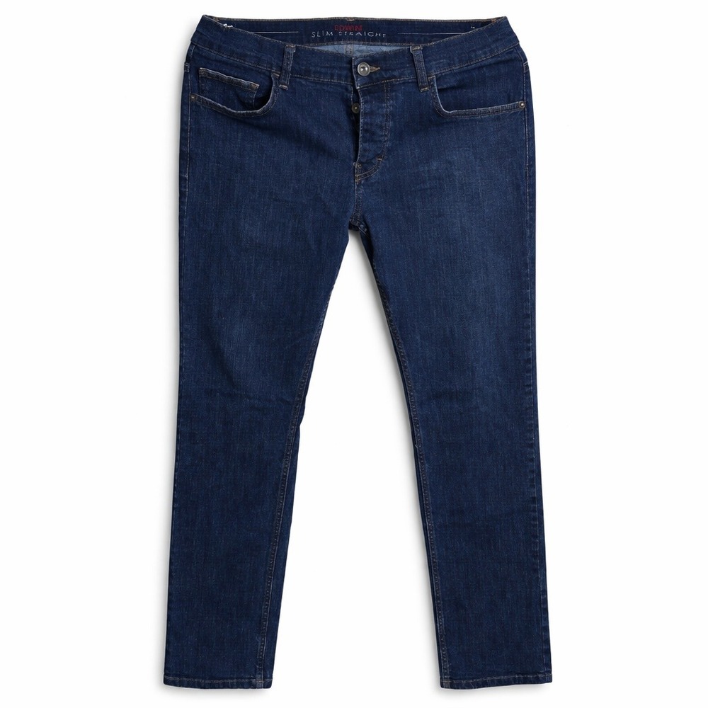 Edwin Crom Slim Straight Med Wash Denim Jeans 34x34 Button Fly Turkey Cotton‎